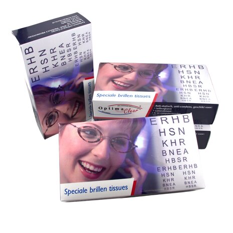 Optima Clear Speciale brillen tissues (4 dozen).